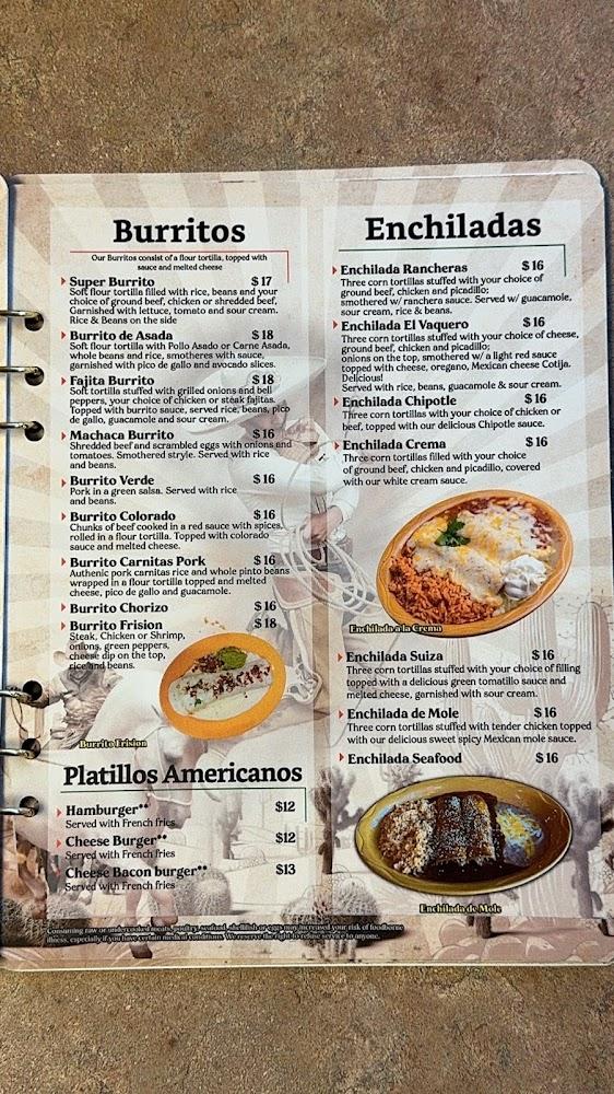 El Vaquero Menu image 1
