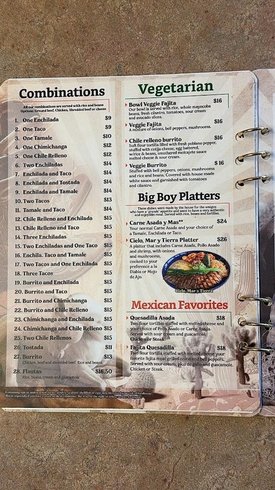 El Vaquero Menu image 2